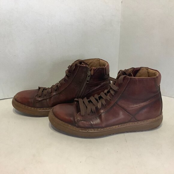 Men's Florsheim Crew High Top Leather Brown Boots Shoes Size 8 M Size Zip - Picture 2 of 10